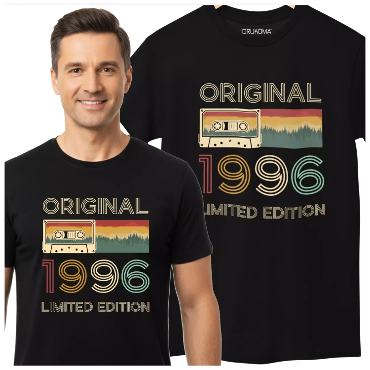 Koszulka na urodziny na 30 TRZYDZIESTKĘ z napisem ORIGINAL 1996 LIMITED EDITION  (2).webp