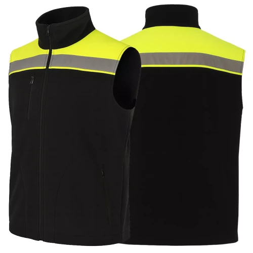 Kamizelka polarowa ostrzegawcza unisex NEOPLUS FLHV400VEST z haftem nadrukiem logo firmy 340-360g HI VISI (8).webp