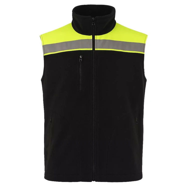 Kamizelka polarowa ostrzegawcza unisex NEOPLUS FLHV400VEST z haftem nadrukiem logo firmy 340-360g HI VISION  (1).webp