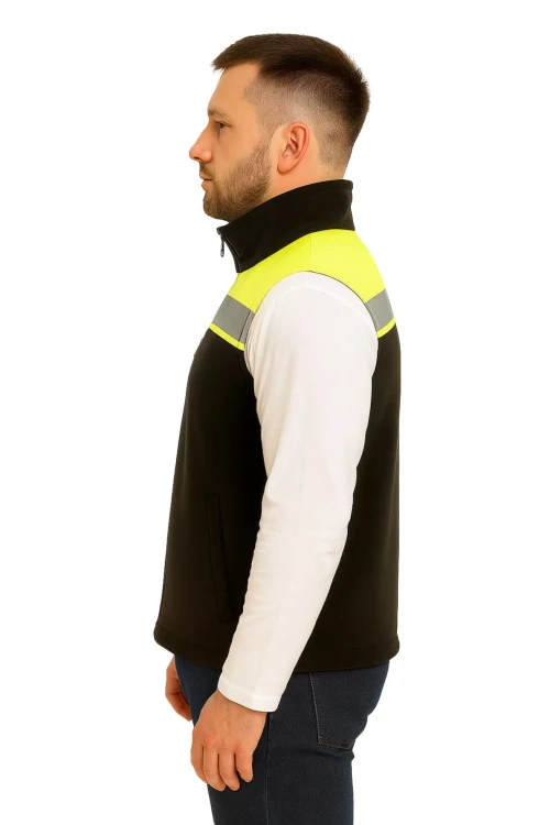 Kamizelka polarowa ostrzegawcza unisex NEOPLUS FLHV400VEST z haftem nadrukiem logo firmy 340-360g HI VISI (3).webp