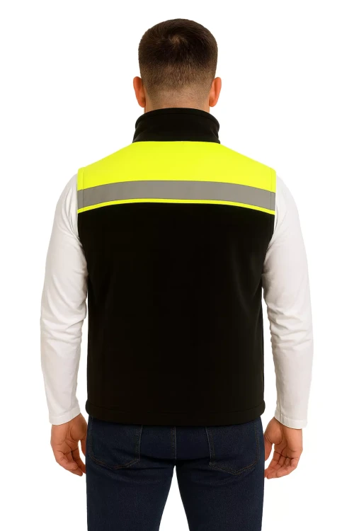 Kamizelka polarowa ostrzegawcza unisex NEOPLUS FLHV400VEST z haftem nadrukiem logo firmy 340-360g HI VISI (4).webp