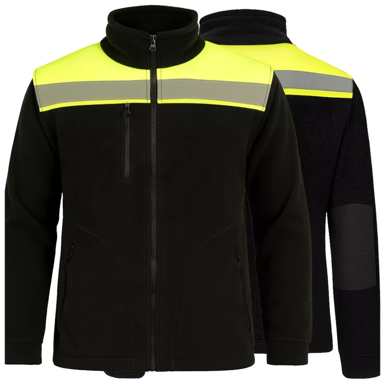 Polar męski ostrzegawczy NEOPLUS FLHV400 (HI VISION) 340-360 gm² z haftem z taśmami odblaskowymi dla lepszej widoczności (8).webp