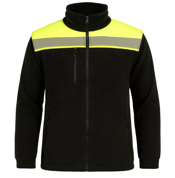 Polar męski ostrzegawczy NEOPLUS FLHV400 (HI VISION) 340-360 gm² z haftem z taśmami odblaskowymi dla lepszej widoczności ko (1).webp