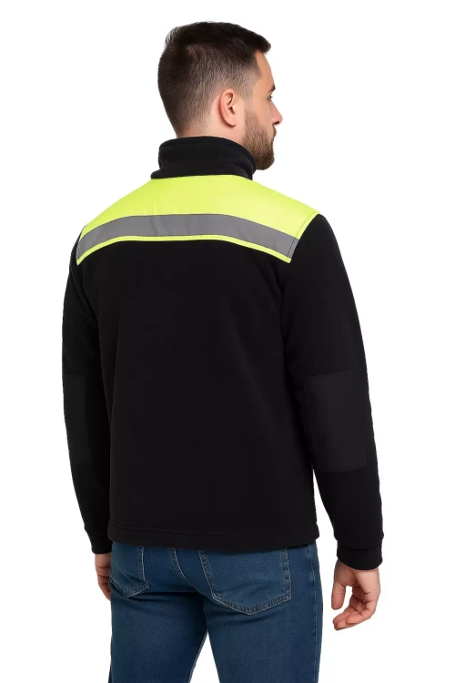 Polar męski ostrzegawczy NEOPLUS FLHV400 (HI VISION) 340-360 gm² z haftem z taśmami odblaskowymi dla lepszej widoczności (4).webp