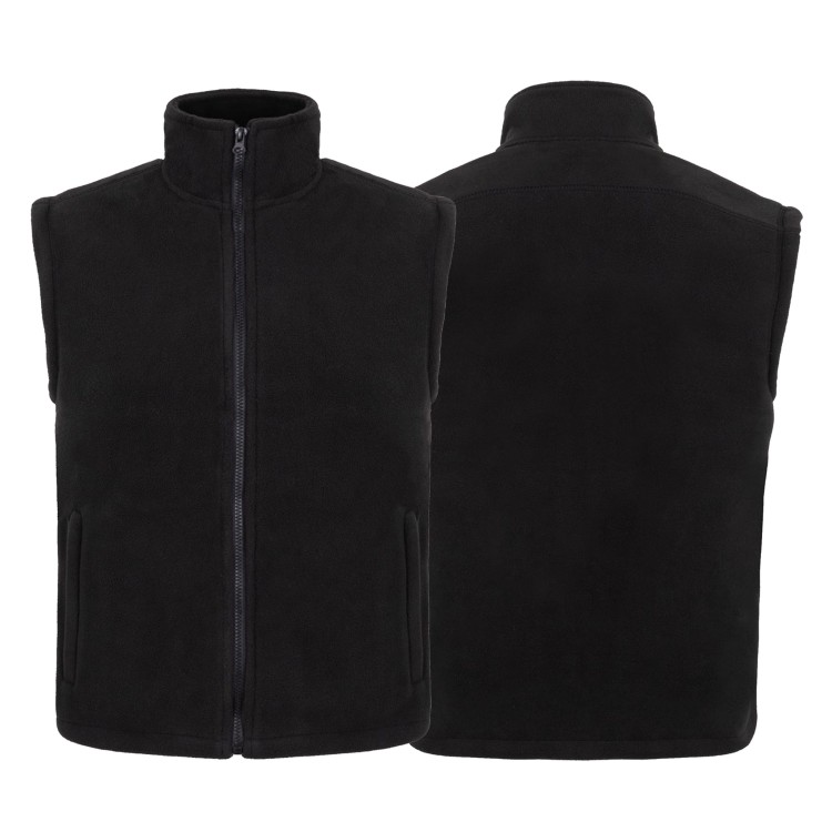 Kamizelka polarowa FLRA350V Premium unisex z haftem logo firmy 340-360g kol. BLACK (8).jpg