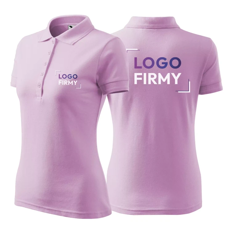 Koszulka polo z logo na sercu i plecach damska z nadrukiem logo firmy 200g 210 kolor ORHID D1 koszulka polo (4).webp