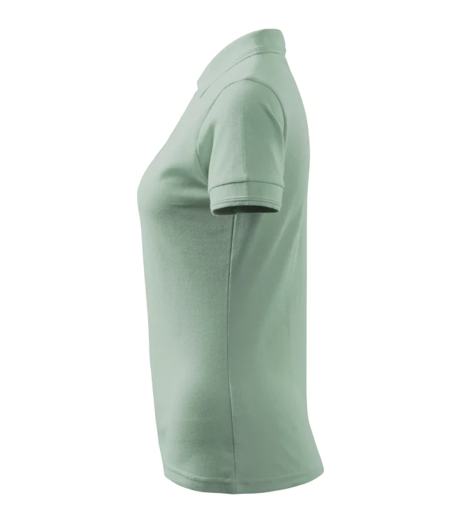 Koszulka polo z logo na sercu i plecach damska z nadrukiem logo firmy 200g 210 kolor C9 SAGE koszulka polo (7).webp