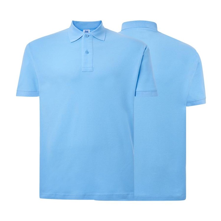 Koszulka polo sky blue męska z haftem nadrukiem logo firmy 210g PORA 210 kolor SK koszulka polo (Copy).jpg