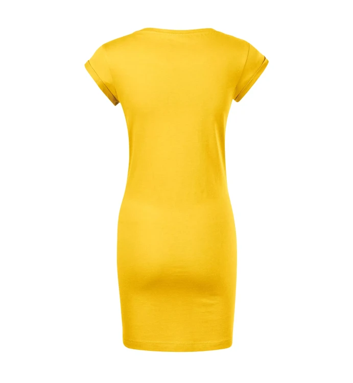 Koszulkasukienka damska 180g Freedom178 z logo własnym nadrukiem na sercu i plecach odzież reklamowa WSZYSTKIE KOLORY  04 - żółty (4).webp