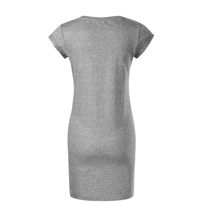 Koszulkasukienka damska 180g Freedom178 z logo własnym nadrukiem na sercu i plecach odzież reklamowa WSZYSTKIE KOLORY  12 - ciemnoszary melanż (2).webp