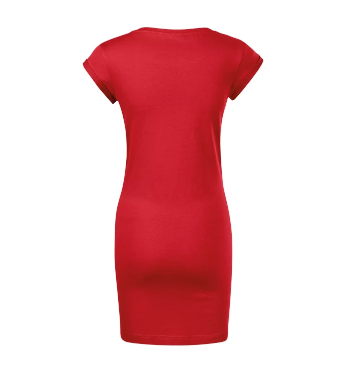 Koszulkasukienka damska 180g Freedom178 z logo własnym nadrukiem na sercu i plecach odzież reklamowa WSZYSTKIE KOLORY  07 - czerwony (3).webp