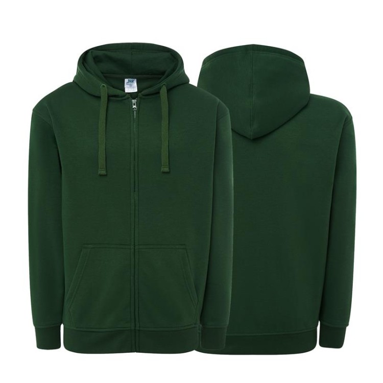 Bluza dresowa bottle green męska z haftem nadrukiem logo firmy 290g SWUA HOOD SWEATSHIRT kolor BG bluza dresowa.jpg