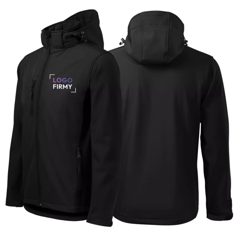 Kurtka czarna softshell Malfini męska z logo na sercu i plecach z nadrukiem logo firmy 300g 522 WSZYSTKIE KOLORY (16).webp