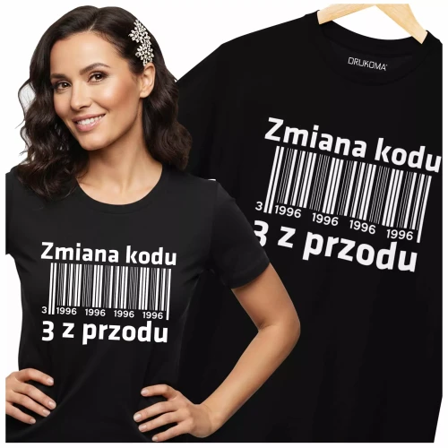 KOSZULKA DLA KOBIETY NA 30 URODZINY ZMIANA KODU NA 3 Z PRZODU 1996 SITO (3).webp