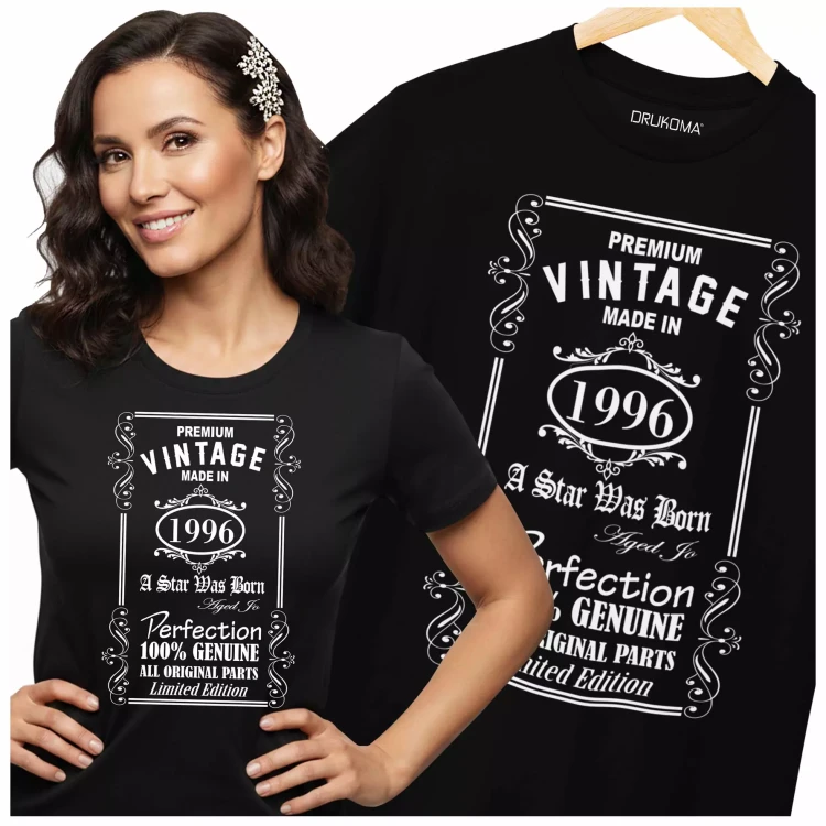 KOSZULKA DLA KOBIETY NA 30 URODZINY PREMIUM VINTAGE MADE IN 1996 A STAR WAS BORN (2).webp