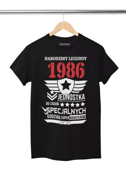 Koszulka damska dla kobiety na 40 czterdzieste urodziny NARODZINY LEGENDY 1986 JEDNOSTKA DO ZADAŃ SPECJALNYCH ODZIAŁ  (3).webp