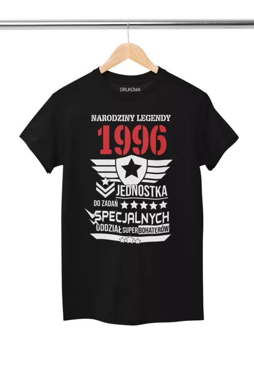 Koszulka damska dla kobiety na 30 trzydzieste urodziny NARODZINY LEGENDY 1996 JEDNOSTKA DO ZADAŃ SPECJALNYCH ODZIAŁ S (4).webp