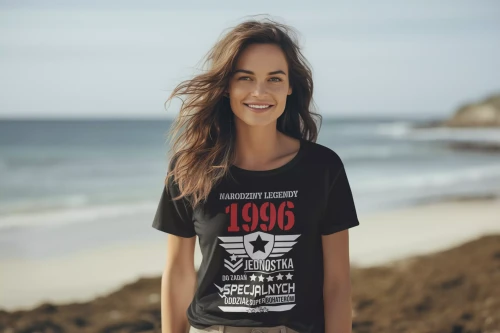 Koszulka damska dla kobiety na 30 trzydzieste urodziny NARODZINY LEGENDY 1996 JEDNOSTKA DO ZADAŃ SPECJALNYCH ODZIAŁ SUPE (1).webp