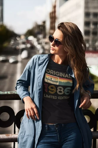 Koszulka damska na 40 urodziny na czterdziestkę z napisem ORIGINAL 1986 LIMITED EDITION.webp