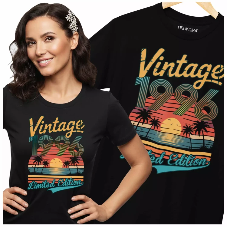 Koszulka damska dla kobiety na 30 trzydzieste urodziny VINTAGE 1996 LIMITED EDITION (2).webp
