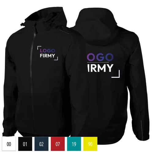 Kurtka czarna softshell Malfini męska Rainbow538 z logo na sercu i plecach z nadrukiem logo firmy 105g WSZYSTKIE KOLORY (25).webp