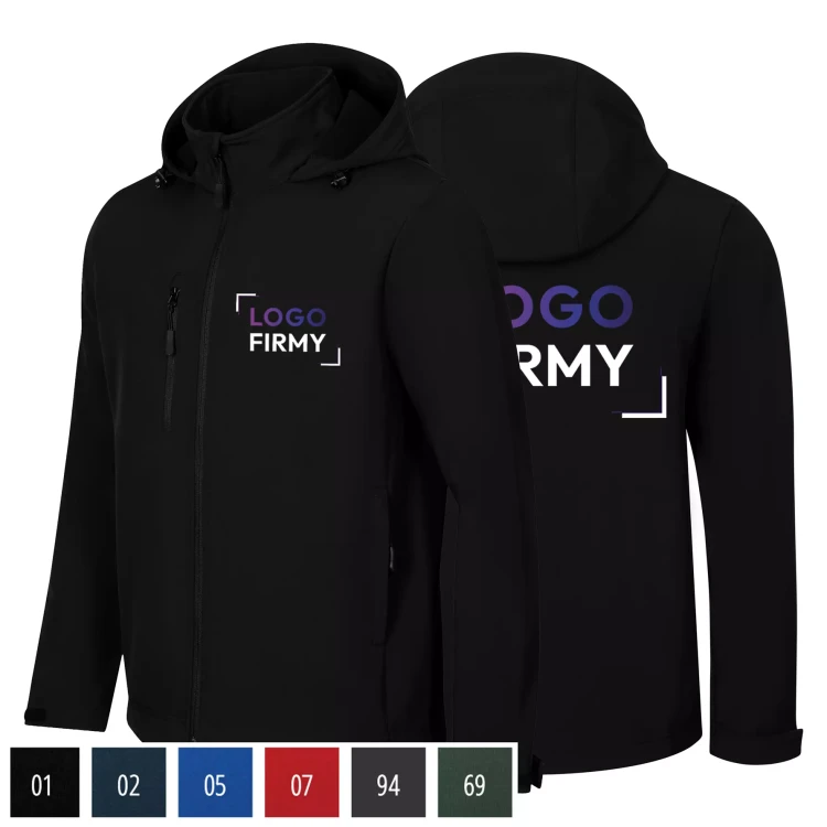 Kurtka męska softshell Malfini Trail 548 z logo na sercu i plecach z nadrukiem logo firmy 280g WSZYSTKIE KOLORY.webp