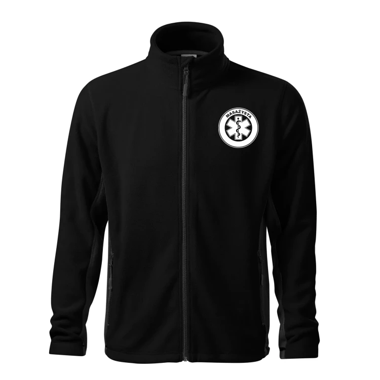 Polar męski z logo na sercu i plecach z nadrukiem MASAŻYSTA 220 gm² Frosty 527 polar męski WSZYSTKIE KOLORY  (2).webp