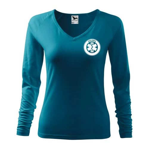 Koszulka damska z długim rękawem Elegance 127 z nadrukiem SALOWA na sercu i plecach odzież reklamowa 180 gm² WSZYSTKIE KOLORY (2).webp