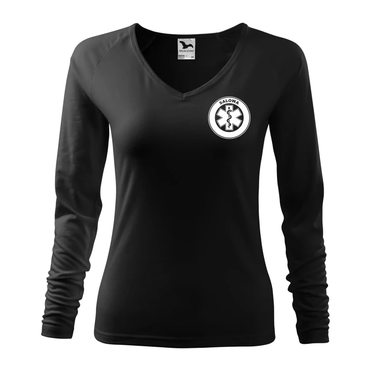 Koszulka damska z długim rękawem Elegance 127 z nadrukiem SALOWA na sercu i plecach odzież reklamowa 180 gm² WSZYSTKIE KOLORY (3).webp