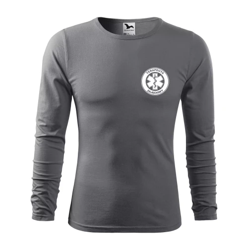 Koszulka męska z długim rękawem Fit-T LS 119 160gm² z nadrukiem TERAPEUTA ZAJĘCIOWY na sercu i plecach WSZYSTKIE KOLORY (1).webp