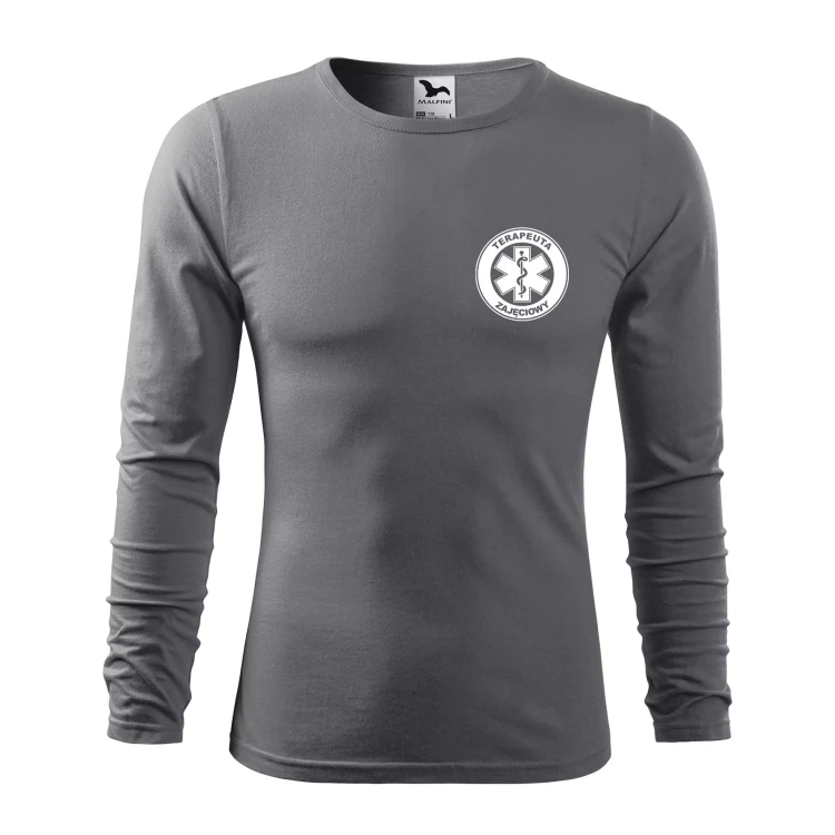 Koszulka męska z długim rękawem Fit-T LS 119 160gm² z nadrukiem TERAPEUTA ZAJĘCIOWY na sercu i plecach WSZYSTKIE KOLORY (1).webp