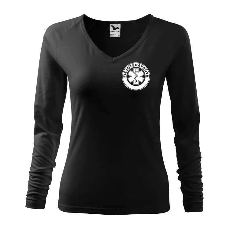 Koszulka damska z długim rękawem Elegance 127 z nadrukiem FIZJOTERAPEUTA na sercu i plecach odzież reklamowa 180 gm² WSZYSTKIE KOLORY (3).webp