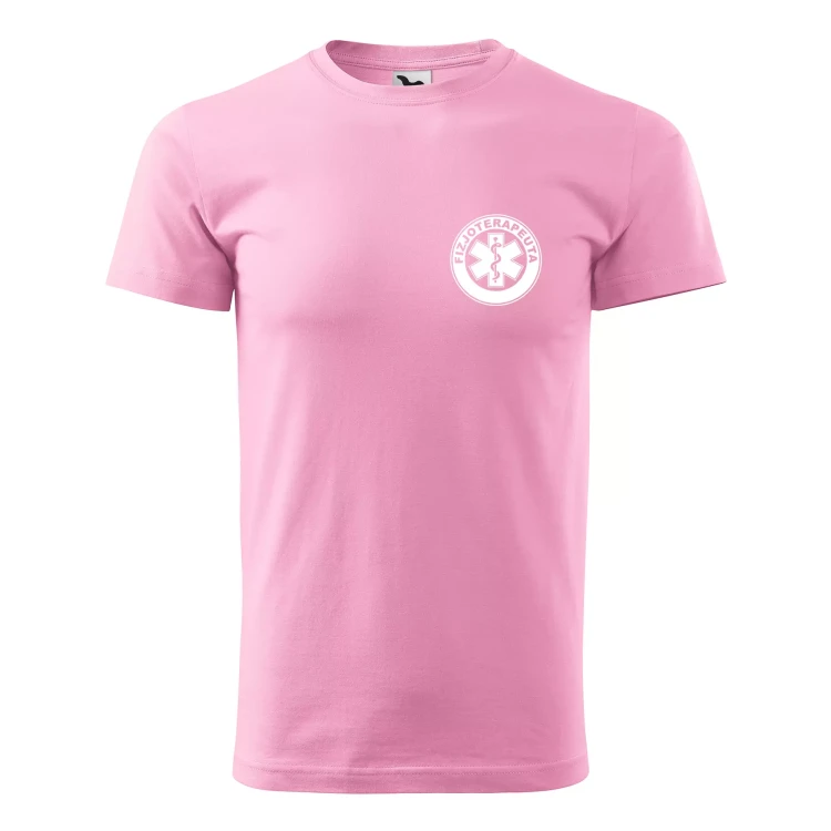 Koszulka z krótkim rękawem z logo na sercu i plecach męska z nadrukiem FIZJOTERAPEUTA 160g BASIC 129 koszulka krótki rękaw WSZYSTKIE KOLORY (11).webp