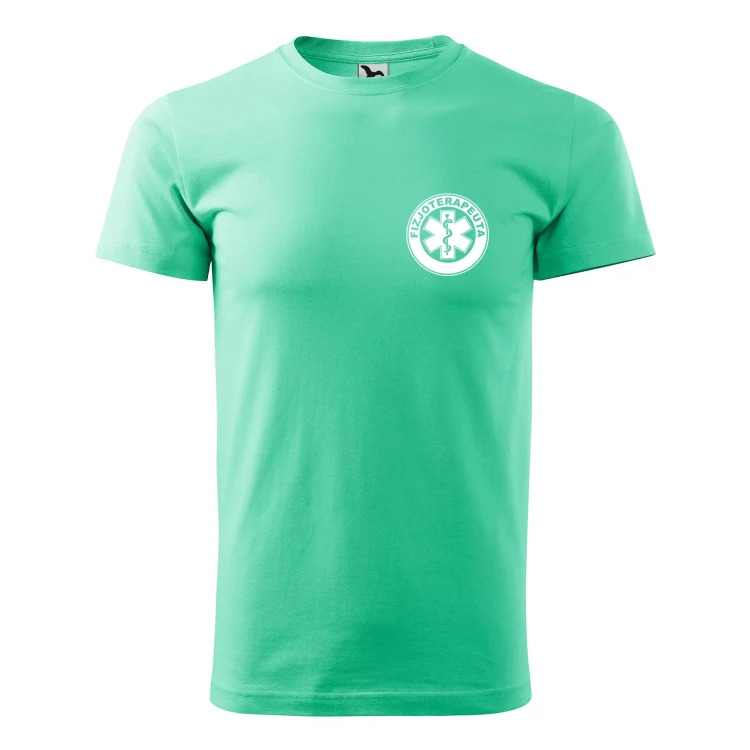 Koszulka z krótkim rękawem z logo na sercu i plecach męska z nadrukiem FIZJOTERAPEUTA 160g BASIC 129 koszulka krótki rękaw WSZYSTKIE KOLORY (15).webp