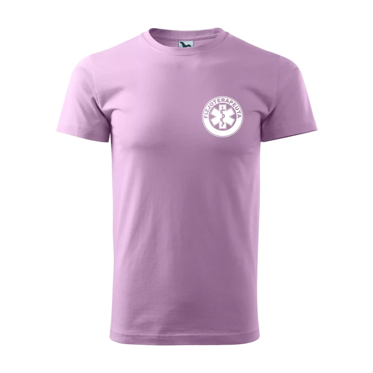 Koszulka z krótkim rękawem z logo na sercu i plecach męska z nadrukiem FIZJOTERAPEUTA 160g BASIC 129 koszulka krótki rękaw WSZYSTKIE KOLORY (4).webp