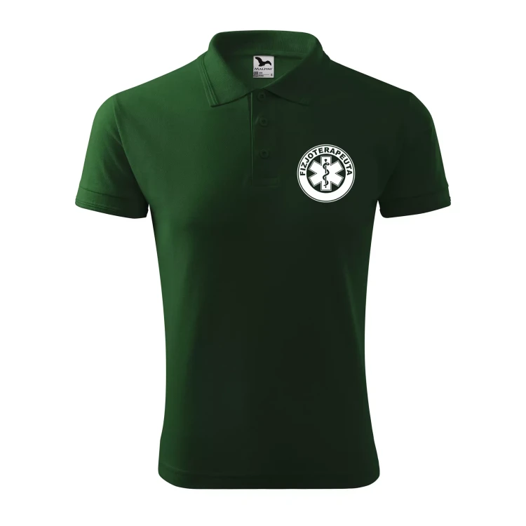 Koszulka polo męska z logo na sercu i plecach z nadrukiem FIZJOTERAPEUTA 200g Pique Polo 203 koszulka polo WSZYSTKIE KOLORY (5).webp