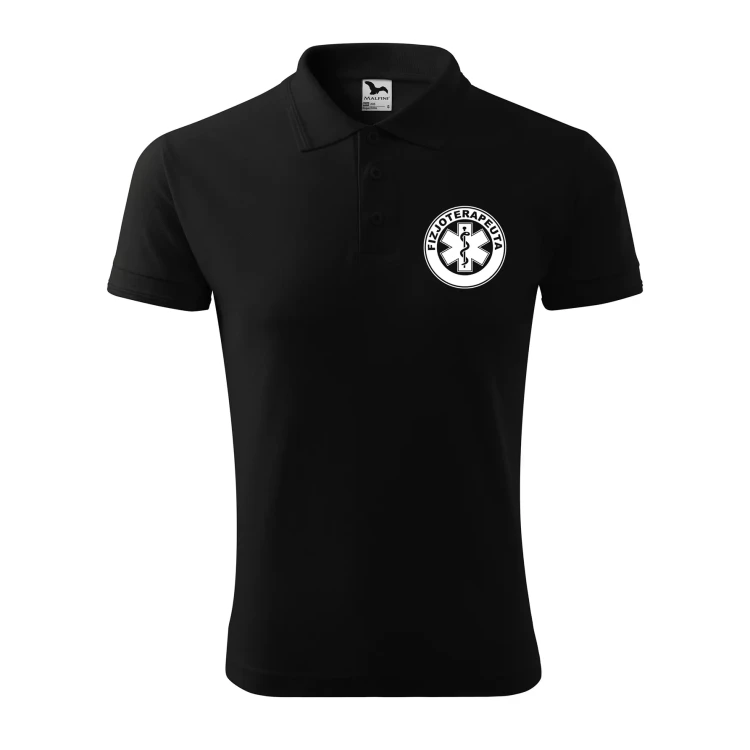 Koszulka polo męska z logo na sercu i plecach z nadrukiem FIZJOTERAPEUTA 200g Pique Polo 203 koszulka polo WSZYSTKIE KOLORY (24).webp