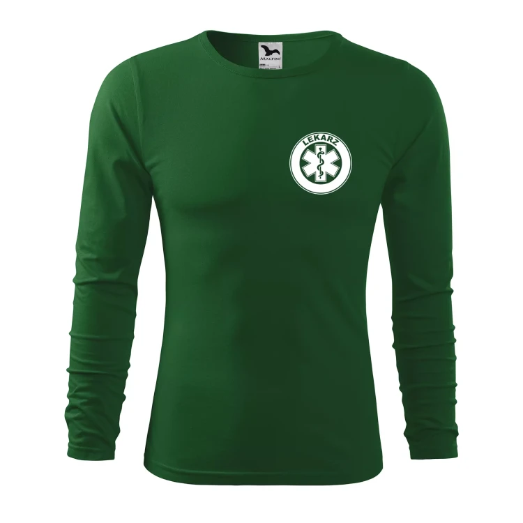 Koszulka męska z długim rękawem Fit-T LS 119 160gm² z nadrukiem LEKARZ na sercu i plecach WSZYSTKIE KOLORY (4).webp
