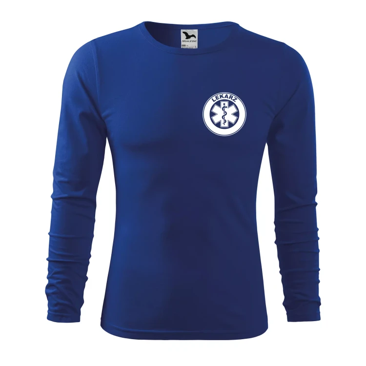 Koszulka męska z długim rękawem Fit-T LS 119 160gm² z nadrukiem LEKARZ na sercu i plecach WSZYSTKIE KOLORY (5).webp