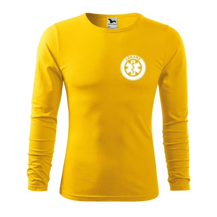 Koszulka męska z długim rękawem Fit-T LS 119 160gm² z nadrukiem LEKARZ na sercu i plecach WSZYSTKIE KOLORY (6).webp