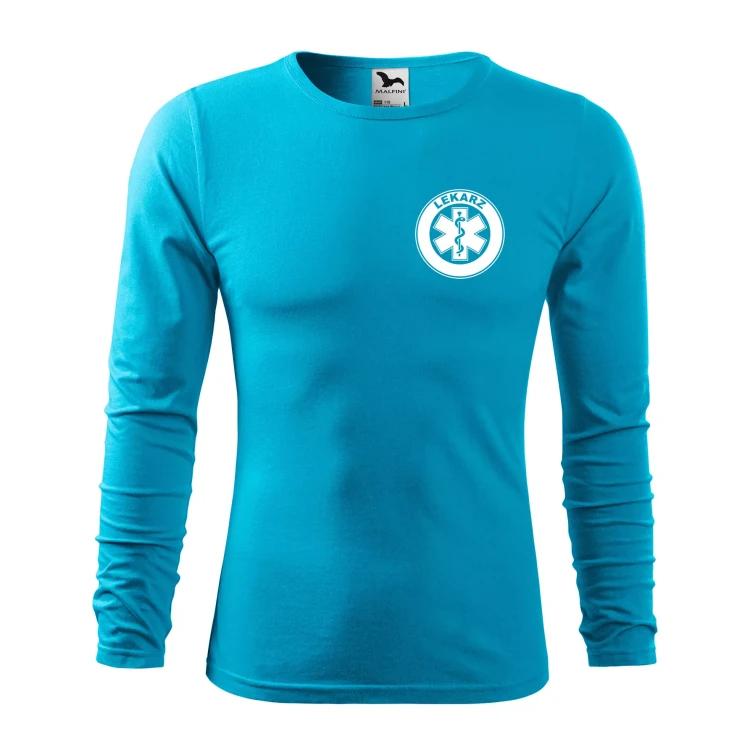 Koszulka męska z długim rękawem Fit-T LS 119 160gm² z nadrukiem LEKARZ na sercu i plecach WSZYSTKIE KOLORY (10).webp