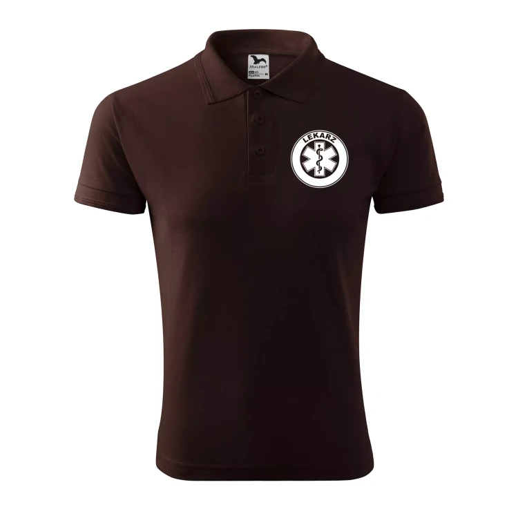 Koszulka polo męska z logo na sercu i plecach z nadrukiem LEKARZ 200g Pique Polo 203 koszulka polo WSZYSTKIE KOLORY (14).webp