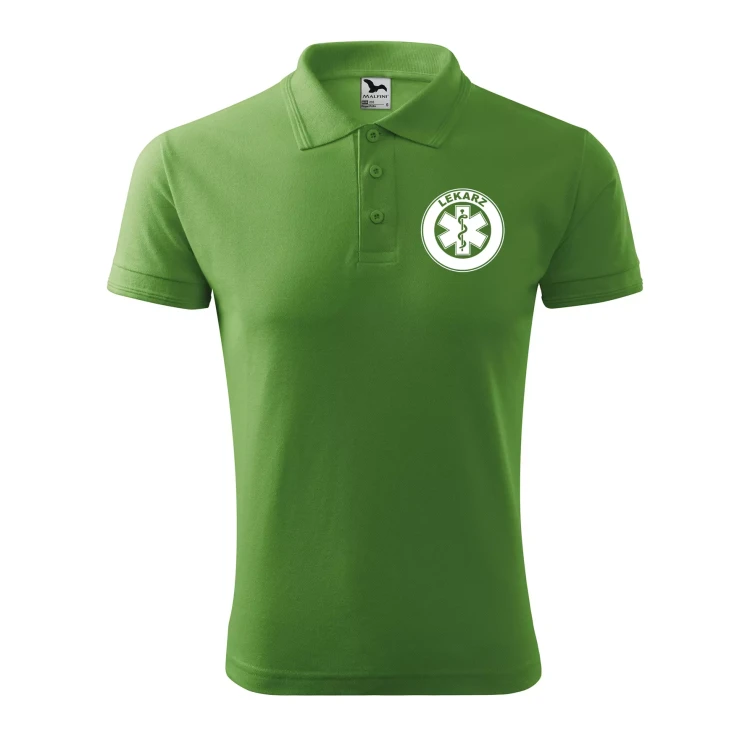 Koszulka polo męska z logo na sercu i plecach z nadrukiem LEKARZ 200g Pique Polo 203 koszulka polo WSZYSTKIE KOLORY (16).webp