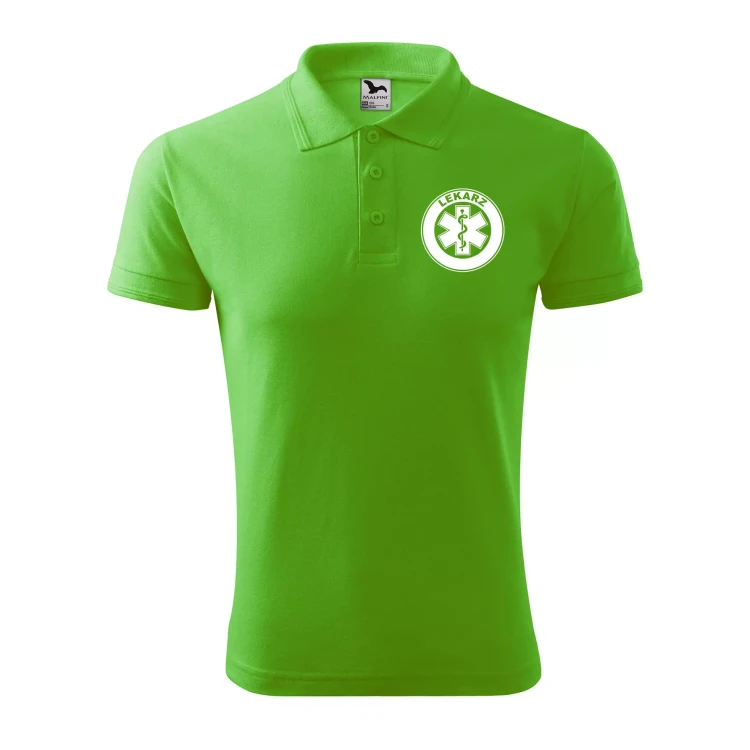 Koszulka polo męska z logo na sercu i plecach z nadrukiem LEKARZ 200g Pique Polo 203 koszulka polo WSZYSTKIE KOLORY (17).webp