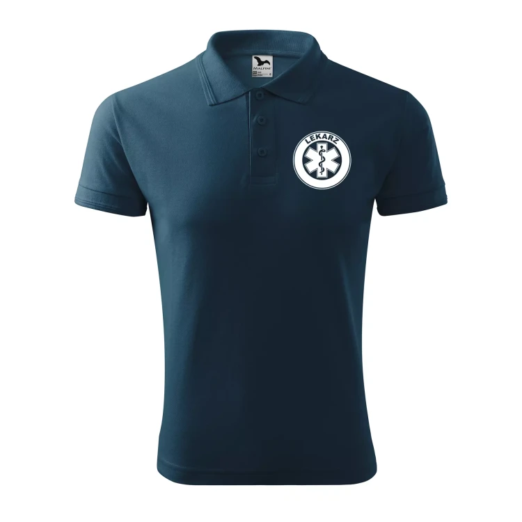 Koszulka polo męska z logo na sercu i plecach z nadrukiem LEKARZ 200g Pique Polo 203 koszulka polo WSZYSTKIE KOLORY (18).webp
