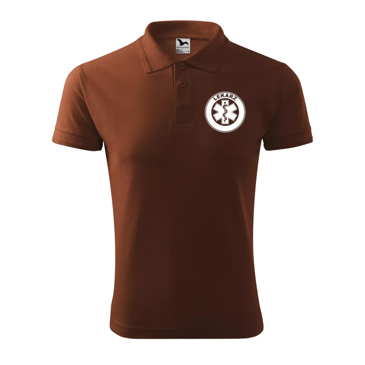 Koszulka polo męska z logo na sercu i plecach z nadrukiem LEKARZ 200g Pique Polo 203 koszulka polo WSZYSTKIE KOLORY (23).webp
