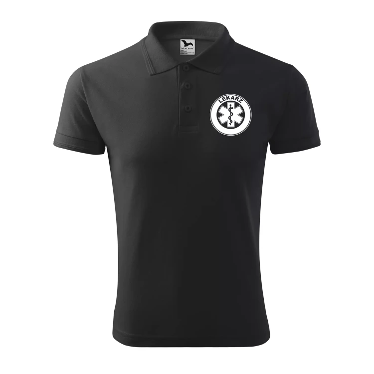 Koszulka polo męska z logo na sercu i plecach z nadrukiem LEKARZ 200g Pique Polo 203 koszulka polo WSZYSTKIE KOLORY (33).webp