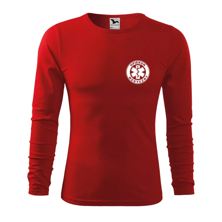 Koszulka męska z długim rękawem Fit-T LS 119 160gm² z nadrukiem OPIEKUN MEDYCZNY na sercu i plecach WSZYSTKIE KOLORY (3).webp