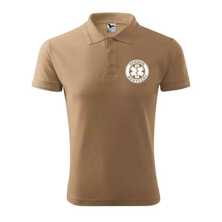 Koszulka polo męska z logo na sercu i plecach z nadrukiem OPIEKUN MEDYCZNY 200g Pique Polo 203 koszulka polo WSZYSTKIE KOLORY (7).webp