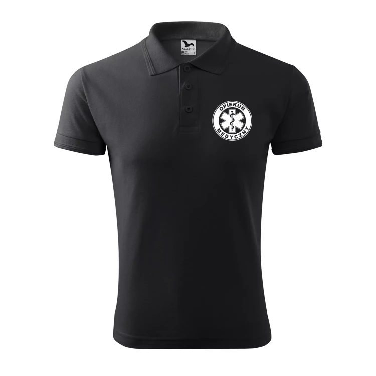 Koszulka polo męska z logo na sercu i plecach z nadrukiem OPIEKUN MEDYCZNY 200g Pique Polo 203 koszulka polo WSZYSTKIE KOLORY (19).webp